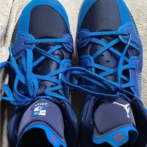 Jordan 37 Low “Fraternity” Athletic Shoes in Blue and Teal